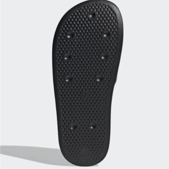 NIB Men Sz 8/Women Sz 9 (Euro Sz 42) Adidas Adilette Lite Slides In Black/Gold - Picture 7 of 13